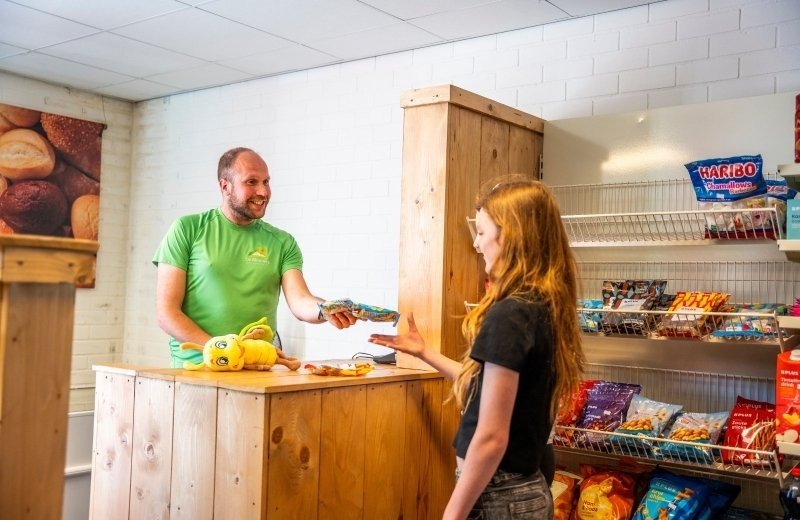 Winkel op de camping klimberg